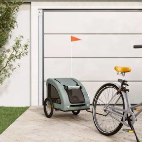 Pet Bike Trailer Gray Oxford Fabric and Iron - Gray
