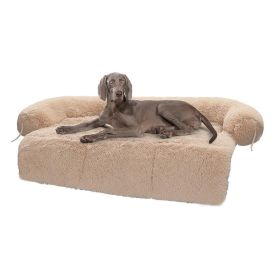 Dog Mat Furniture Protector Fluffy Dog Couch Bed - Beige - XL