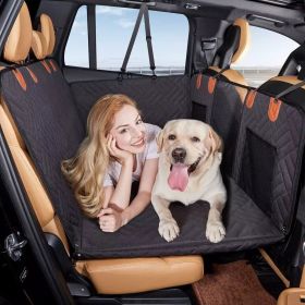 Firm Back Seat Extender for Dogs, Hard Bottom Dog Car Cover Bed Camping Mat - 100