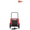 Pet Bike Trailer Red and Black Oxford Fabric and Iron - Red