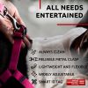 Waterproof Dog Harness Adjustable for Small Dogs Heavy Duty Harness with Durable Metal Clasp Pink Color 16-22 inch S Size) - Waudog