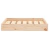 Dog Bed 24.2"x19.3"x3.5" Solid Wood Pine - Brown