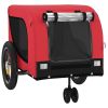 Pet Bike Trailer Red and Black Oxford Fabric and Iron - Red
