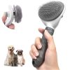 Pet Comb Stainless Steel Needle Comb Dog And Cat Hair Removal Floating Hair Cleaning Beauty Skin Care Pet Dog Cleaning Brush - Gray