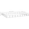 Dog Kennel Black 678.1 ft¬≤ Steel - Black