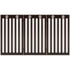 36 Inch Folding Wooden Freestanding Pet Gate Dog Gate with 360¬∞ Flexible Hinge - Dark Brown