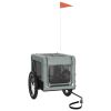 Pet Bike Trailer Gray and Black Oxford Fabric&Iron - Gray