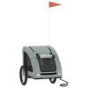 Pet Bike Trailer Gray Oxford Fabric and Iron - Gray