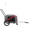Pet Bike Trailer Red and Gray Oxford Fabric and Iron - Red