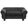 Dog Sofa Dark Gray 28.3"x17.7"x11.8" Plush - Grey
