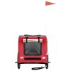 Pet Bike Trailer Red and Gray Oxford Fabric&Iron - Red