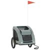 Pet Bike Trailer Gray Oxford Fabric and Iron - Gray