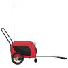Pet Bike Trailer Red and Black Oxford Fabric and Iron - Red
