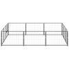 Dog Kennel Black 96.9 ft¬≤ Steel - Black