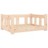 Dog Bed 25.8"x19.9"x11" Solid Wood Pine - Brown