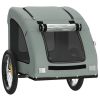 Pet Bike Trailer Gray Oxford Fabric and Iron - Gray