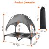 Outdoor Elevated Dog Bed Cooling Raised Pet Cot Canopy Shade Tent Pet Cooling Bed with Removable Canopy for Outside Yard Camping Beach - Pet Bed