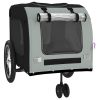 Pet Bike Trailer Black and Gray Oxford Fabric and Iron - Black