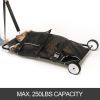 VEVOR Animal Stretcher, 45 x 25 Inch Max. 250 lbs Capacity, Dog Transport Pet Trolley with Wheels, Veterinary Apply for Large Pets, Black - Defalut