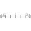 Dog Kennel Black 516.7 ft¬≤ Steel - Black