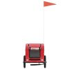 Pet Bike Trailer Red Oxford Fabric and Iron - Red
