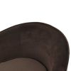 Dog Sofa Brown 27.2"x19.3"x15.7" Plush and Faux Leather - Brown