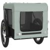 Pet Bike Trailer Gray and Black Oxford Fabric&Iron - Gray