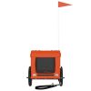 Pet Bike Trailer Orange and Black Oxford Fabric&Iron - Orange
