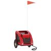 Pet Bike Trailer Red Oxford Fabric and Iron - Red
