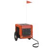 Pet Bike Trailer Orange and Black Oxford Fabric&Iron - Orange