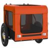 Pet Bike Trailer Orange and Black Oxford Fabric&Iron - Orange