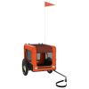 Pet Bike Trailer Orange and Black Oxford Fabric&Iron - Orange