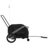 Pet Bike Trailer Gray and Black Oxford Fabric and Iron - Gray