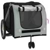 Pet Bike Trailer Gray and Black Oxford Fabric and Iron - Gray