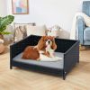 Indoor Outdoor Pet Bed for Medium Small Dogs Cats - Grey - Pet supplies