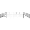 Dog Kennel Black 484.4 ft¬≤ Steel - Black